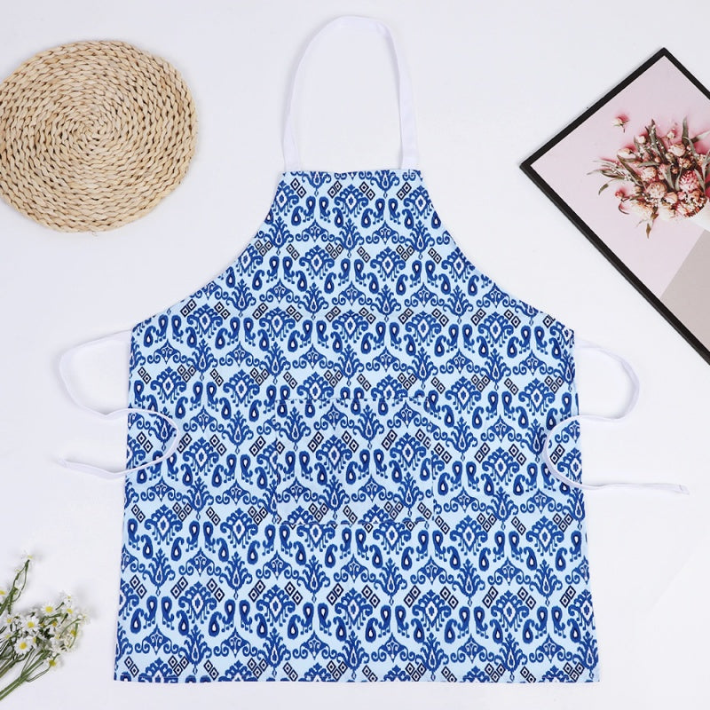 Atlas-Pattern Apron, Gloves, and Heat-Resistant Mat Set