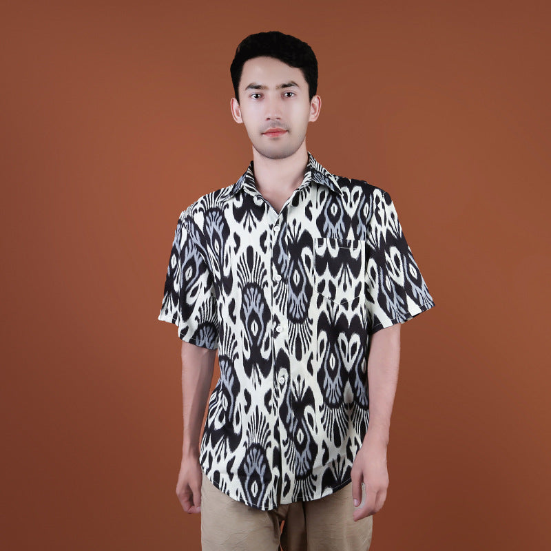 Men's Adras short-sleeved shirt with collar