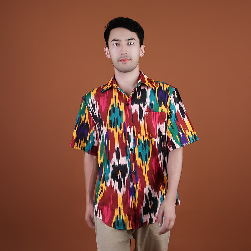 Men's Adras short-sleeved shirt with collar