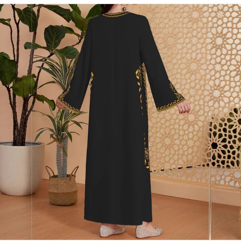 Deep V-Neck Turkish Robe