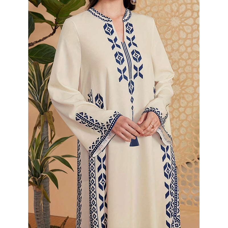 Deep V-Neck Turkish Robe