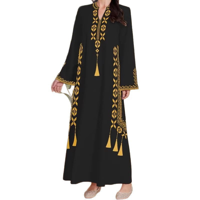 Deep V-Neck Turkish Robe