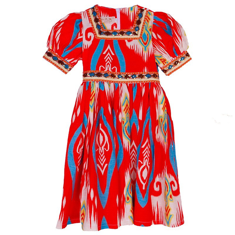 Children's linen slub fabric Adras dress