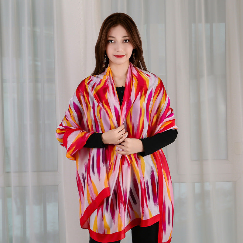 Adras sun protection silk scarf