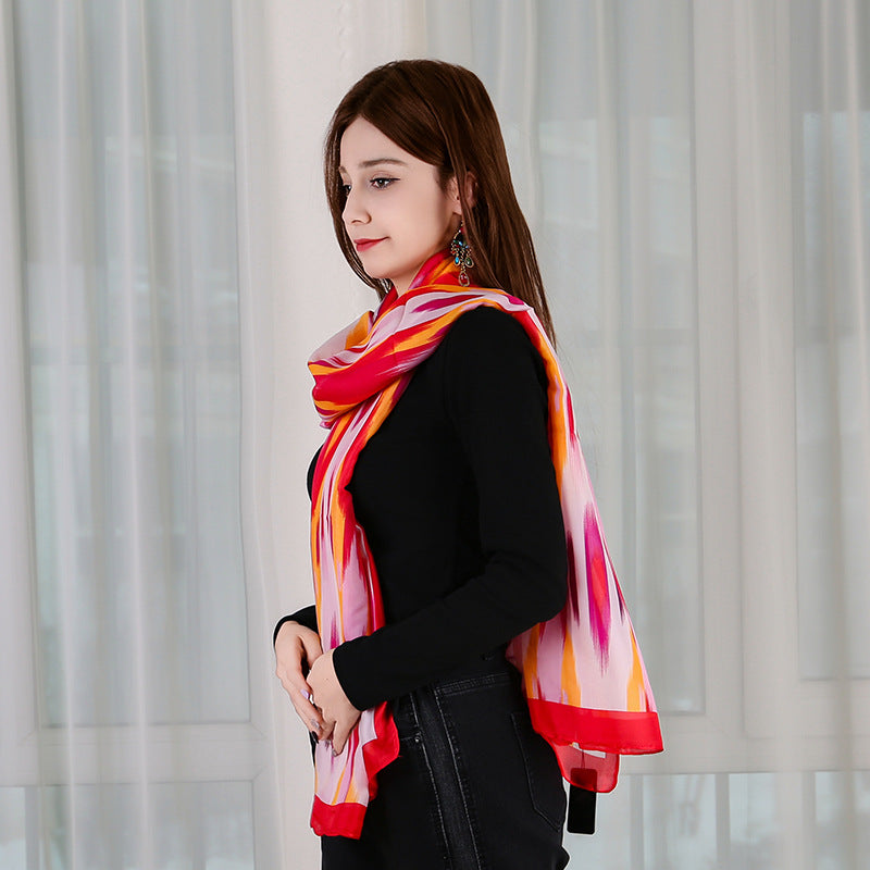 Adras sun protection silk scarf