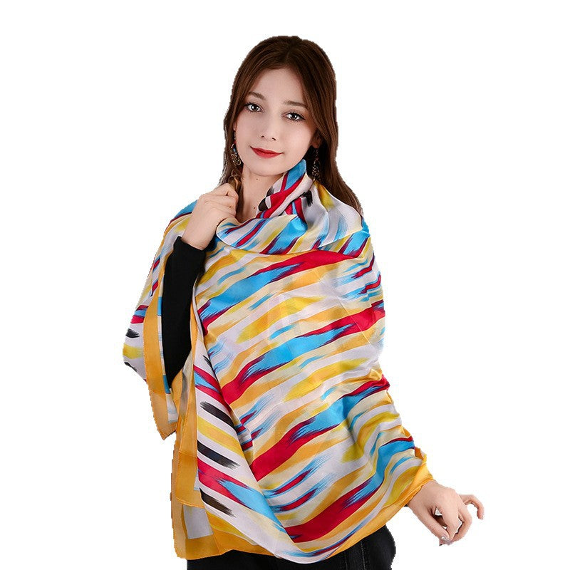 Adras sun protection silk scarf