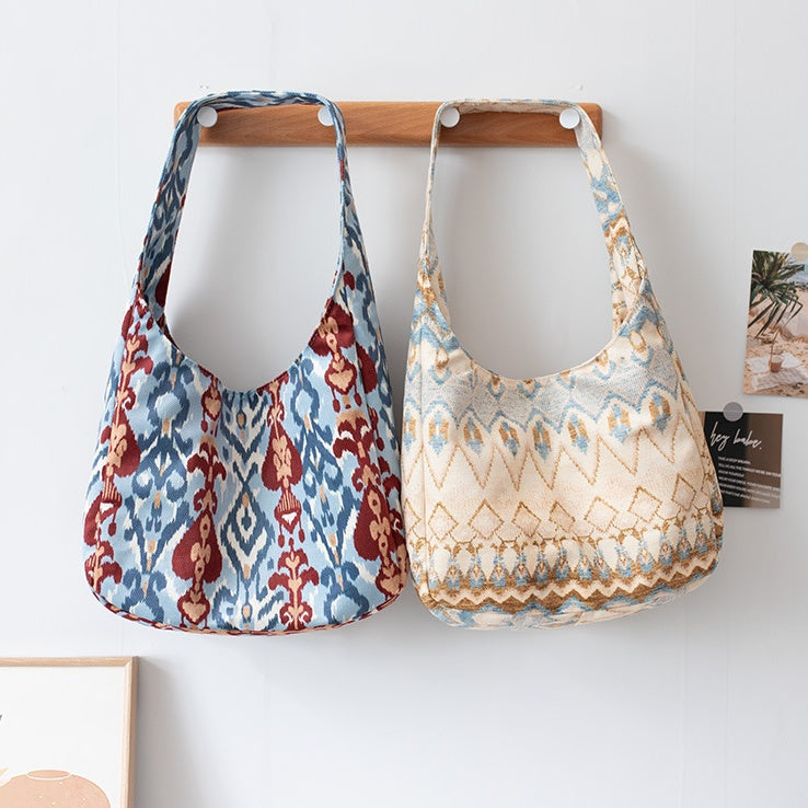 Versatile women's Adelais patterned single shoulder cloth bag