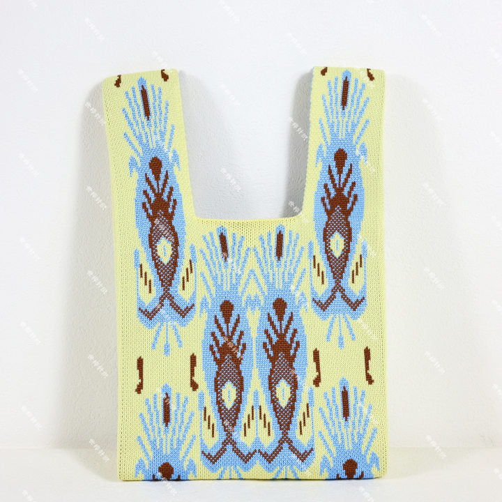 Adras patterned knit handbag