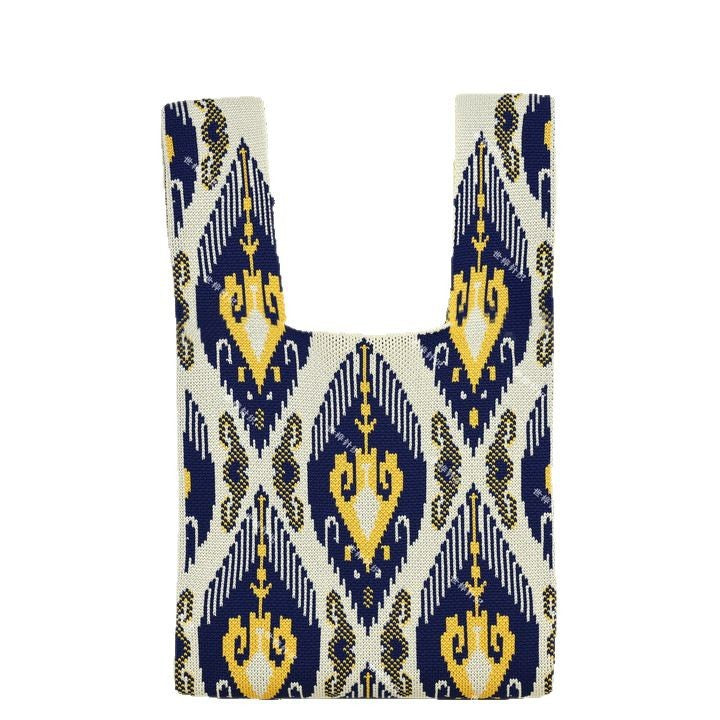 Adras patterned knit handbag
