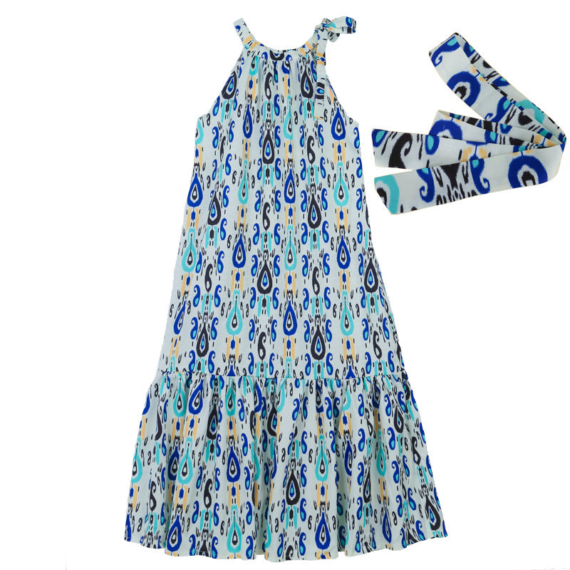 Vintage artistic camisole Adelis dress fishtail skirt