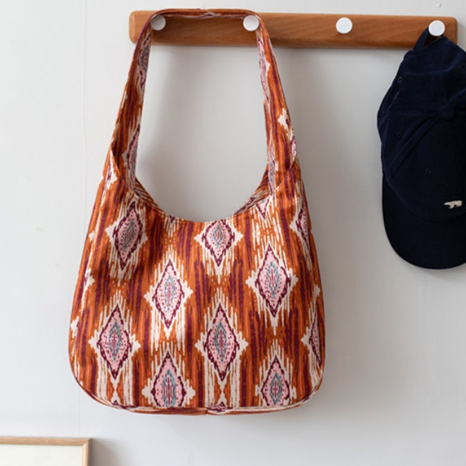 Versatile women's Adelais patterned single shoulder cloth bag