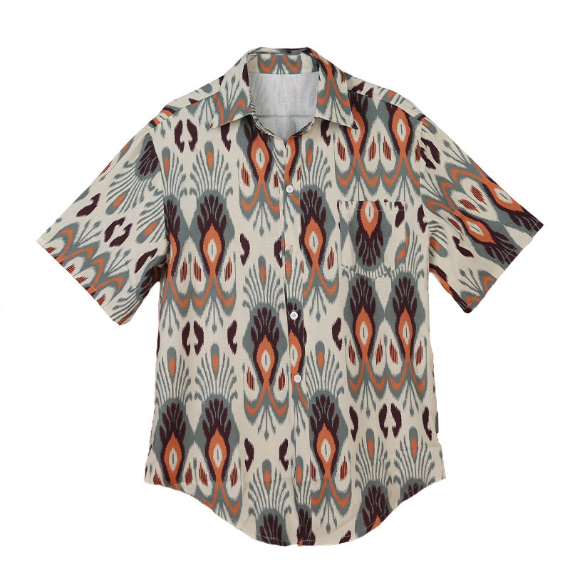 Men's Adras short-sleeved shirt with collar