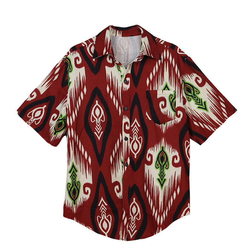 Men's Adras short-sleeved shirt with collar