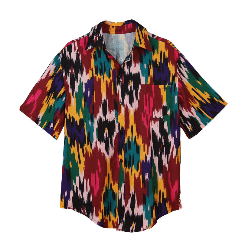 Men's Adras short-sleeved shirt with collar
