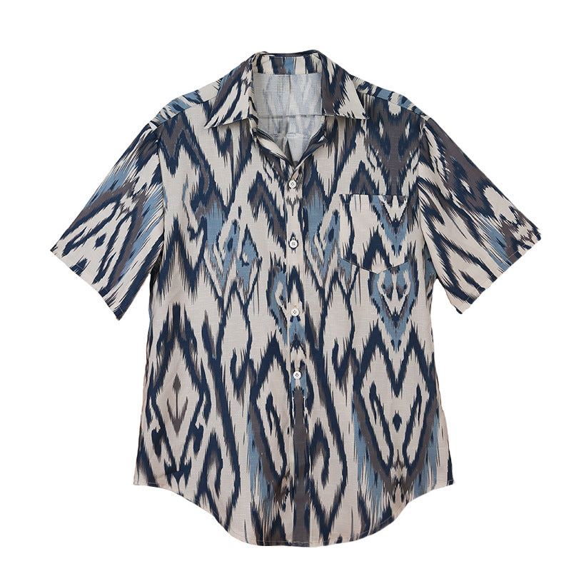 Men's Adras short-sleeved shirt with collar