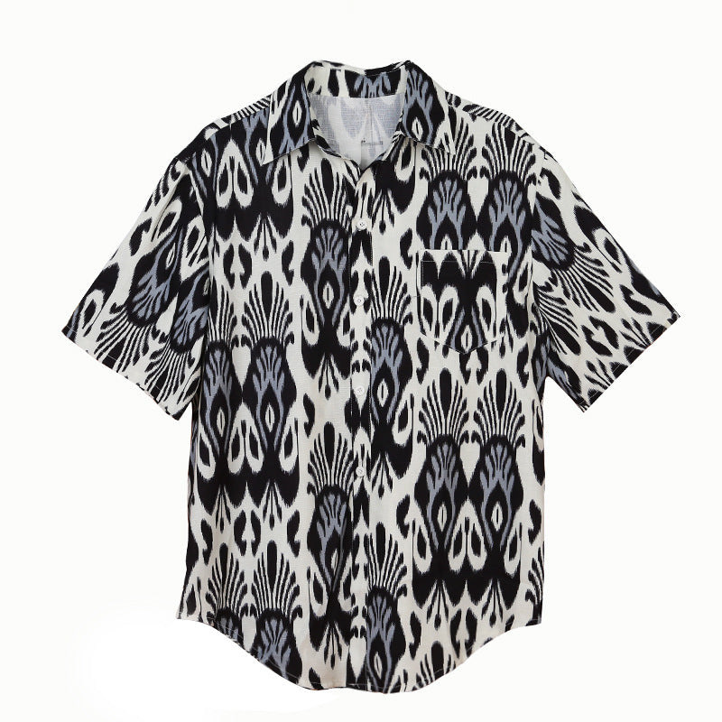 Men's Adras short-sleeved shirt with collar
